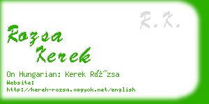 rozsa kerek business card